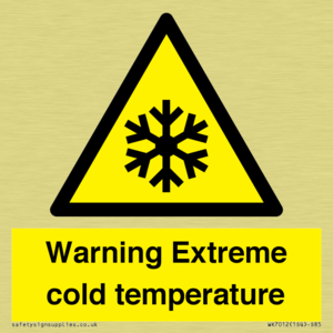 Warning Extreme cold temperature